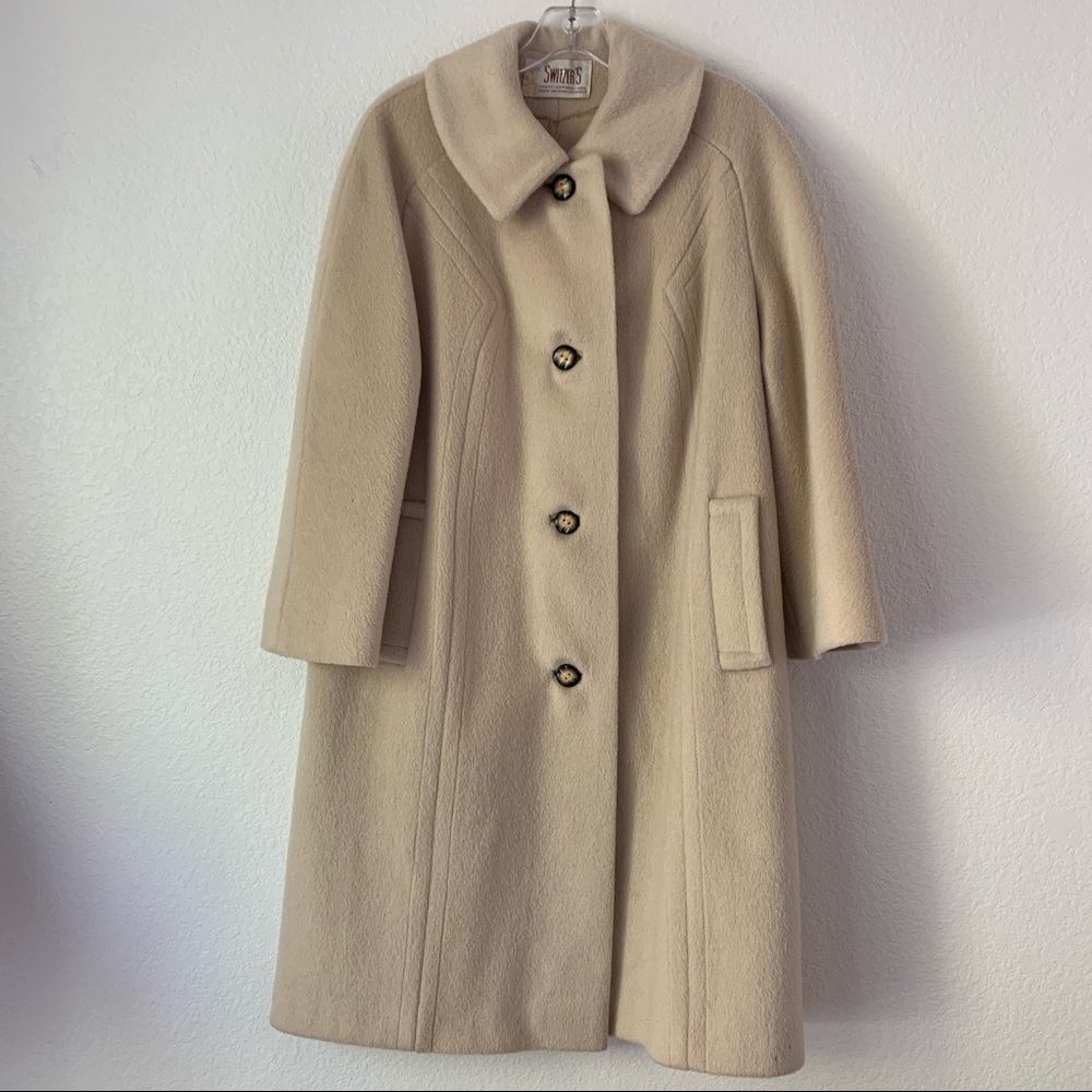 Vintage Switzer’s Long Cream Wool Coat